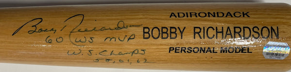 Bobby Richardson Autographed Adirondack Bat (Mounted Memories)