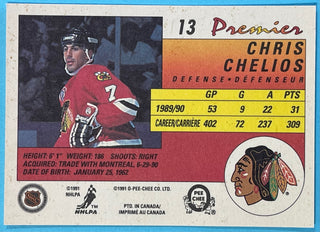 Chris Chelios Autographed 1990-91 O-Pee-Chee Card