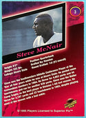 Steve McNair 1995 Autographed Superior Pix Football Card #3