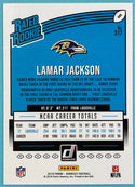 Lamar Jackson 2018 Panini Donruss Rated Rookie Football Card #317