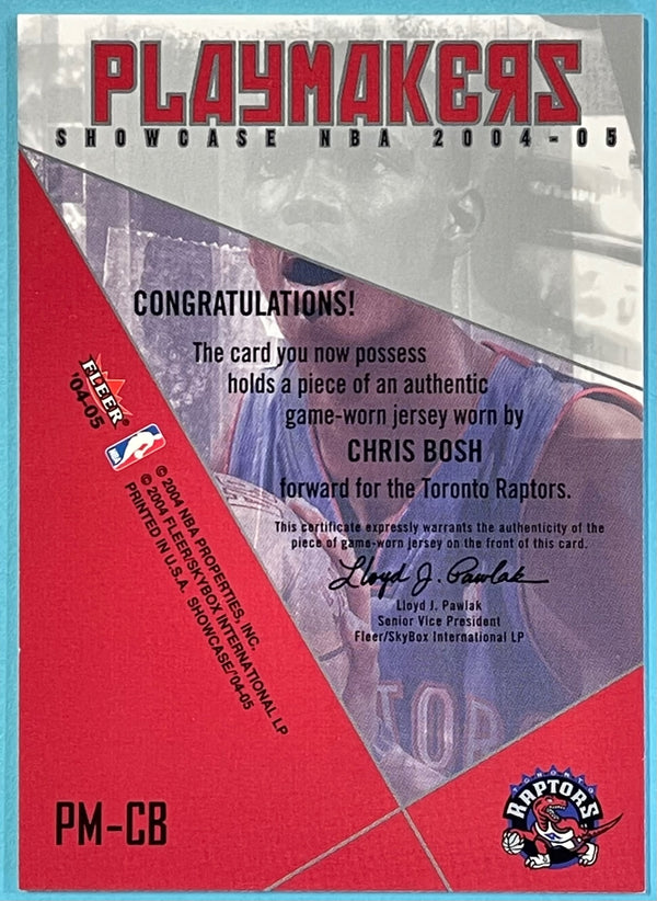 Chris Bosh 2004-05 Fleer Showcase Game Worn Jersey Card