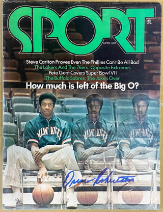 Oscar Robertson Autographed Sport Magazine April 1973