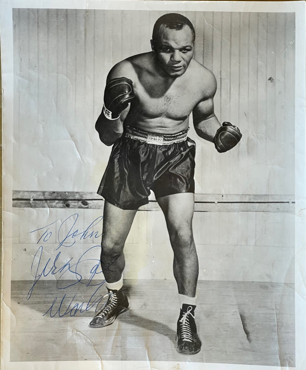 Jersey Joe Walcott Autographed Black & White Boxing 8x10 Photo