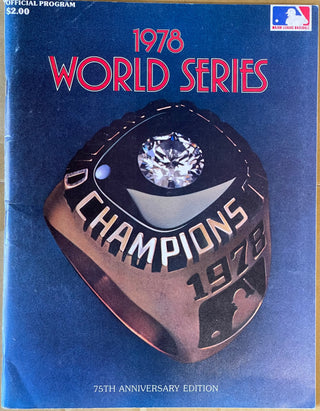 1978 World Series Program New York Yankees Vs. Los Angeles Dodgers