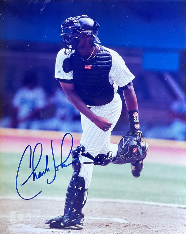 Charles Johnson Autographed 8x10 Baseball Photo