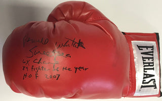 Pernell Whitaker Autographed Red Everlast Left Boxing Glove (JSA)