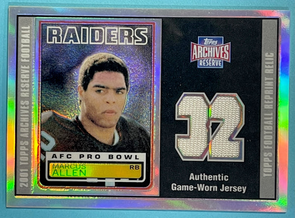 Marcus Allen 2001 Topps Archives Jersey Card
