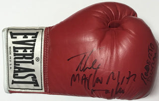 Hector Camacho & Roberto Duran Autographed Red Everlast Right Boxing Glove