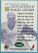 Nicklas Lidstrom Autographed 1995-96 Parkhurst International Influence Card #252