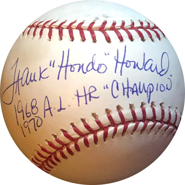 Frank Howard "1968/70 AL HR Champion" Autographed Baseball