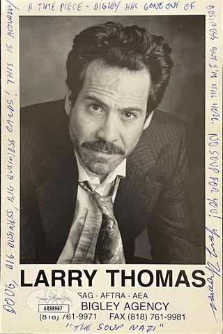Larry Thomas Autographed 4x6 Postcard (JSA)