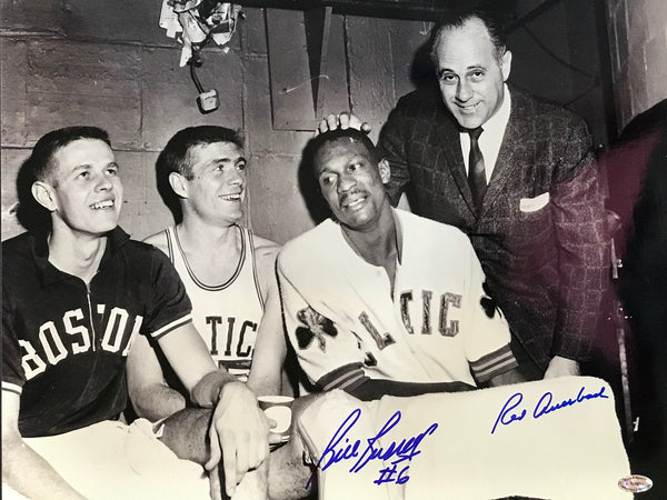 Bill Russell & Red Auerbach Autographed 16x20 Basketball Photo