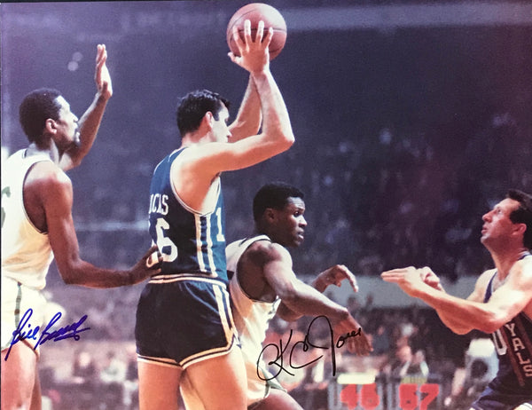 Bill Russell & K.C. Jones Autographed 16x20 Basketball Photo