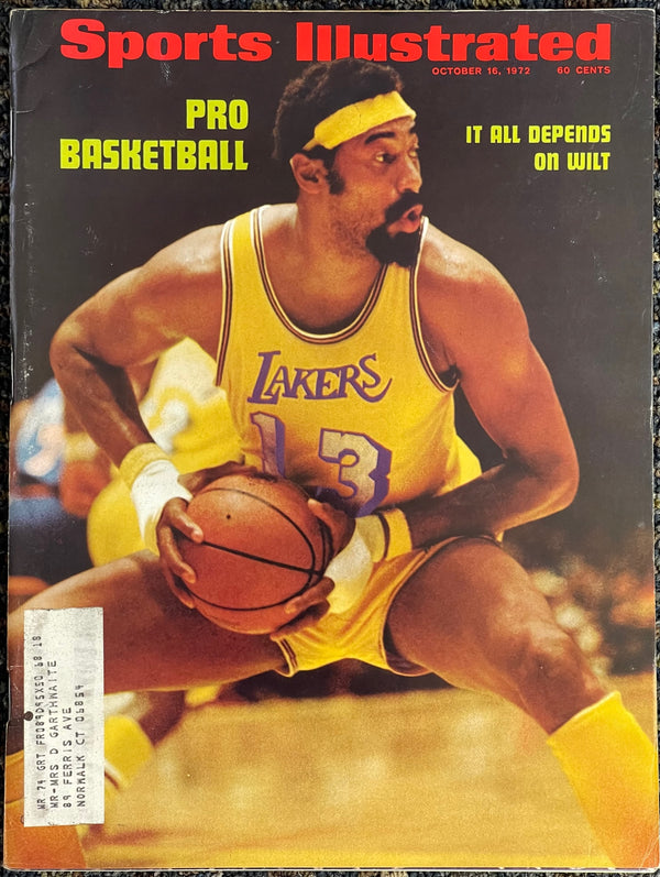 Wilt Chamberlain Unsigned Sports Illustrated Magazine - October 16 1972