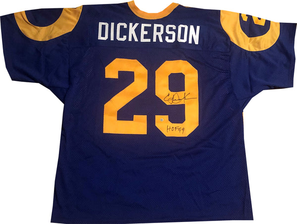 Lot - Eric Dickerson Autographed Salesman's LA Rams Jersey