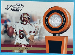 Jeff Garcia 2002 Playoff Piece of the Game Game Used Jersey Card POG-25