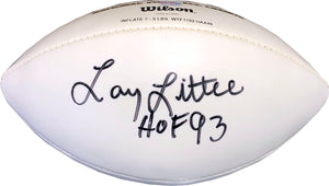 Larry Little "HOF 93" Autographed White Panel Football (PSA)