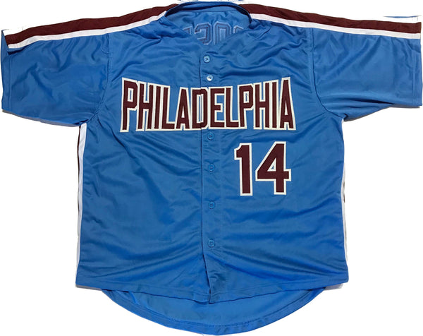Philadelphia Phillies Pete Rose Autographed Framed Powder Blue Jersey 1980  WS Champs PR Holo SKU #203476 - Mill Creek Sports