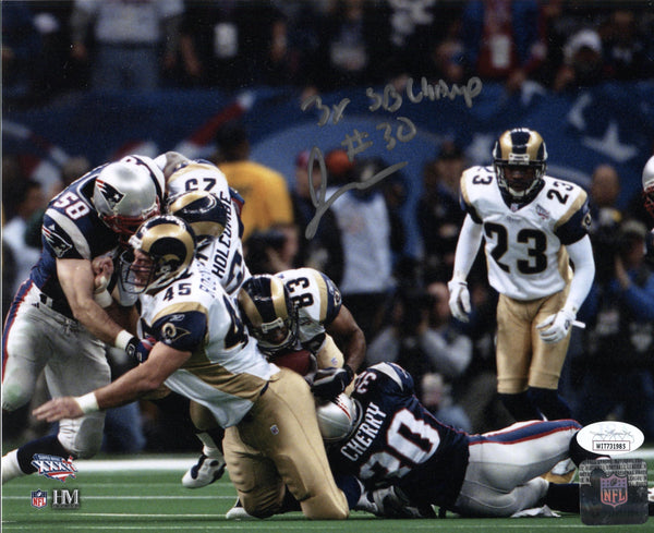Je'Rod Cherry Autographed 8x10 Photo New England Patriots (JSA)