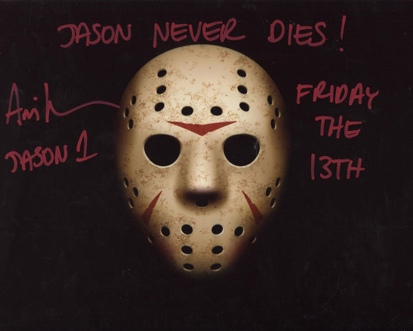 Ari Lehman "Jason 1" "F13 1980" "JASON NEVER DIES" Autographed Friday the 13th Jason Voorhees 8x10 Photo