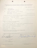 Dinah Shore Autographed Contract (JSA)