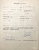 Robert Culp Autographed Contract (JSA)