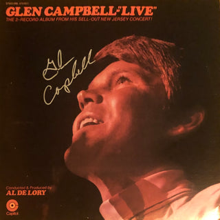 Glen Campbell Autographed "Live" Vinyl Record (JSA)