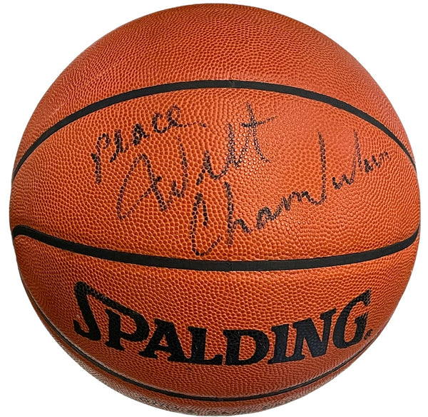 Wilt Chamberlain Autographed Spalding Leather Basketball (JSA)