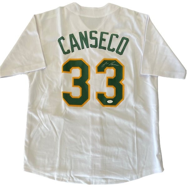 Jose Canseco Autographed Oakland Athletics White Jersey (JSA)