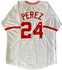Tony Perez Autographed Cincinnati Reds White Jersey (JSA)