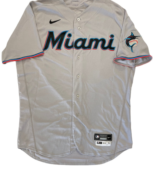 Trevor Rogers 2020 Game Used Miami Marlins Gray Jersey (MLB