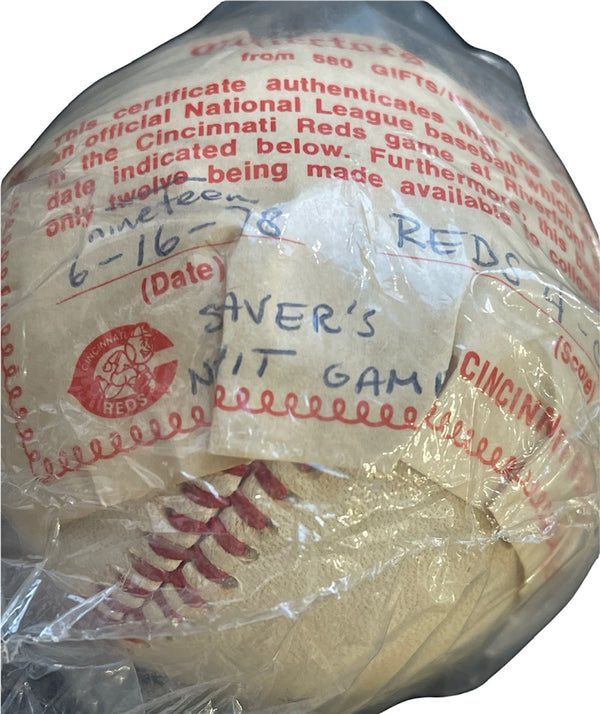 Tom Seaver No Hitter Game Used Baseball June 16 1978
