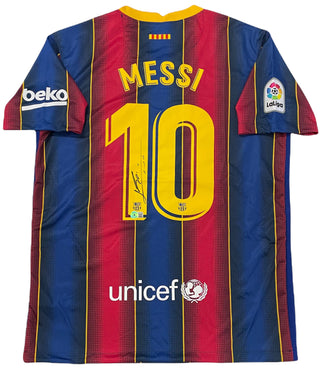 Lionel Messi Autographed Barcelona Home Kit (BVG)