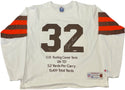 Jim Brown Autographed Cleveland Browns Embroidered Jersey #20/32 (UDA)