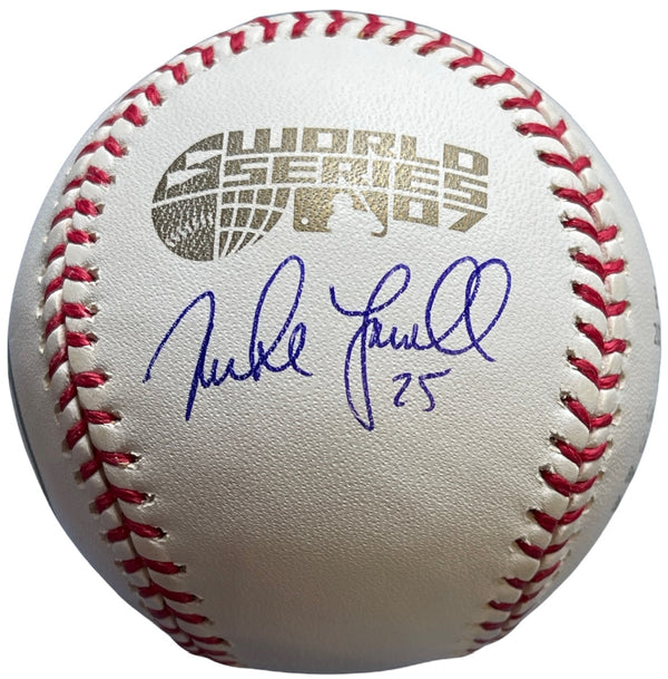 Mike Lowell Autographed 2007 Comemorative World Series Official Baseball