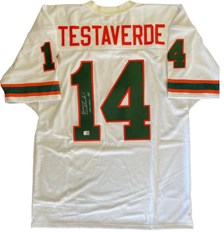Vinny Testaverde Autographed Miami Hurricanes Football Jersey