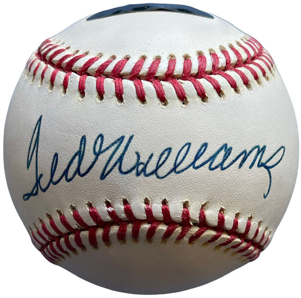 Ted Williams Autographed Official American League Baseball (Green Diam