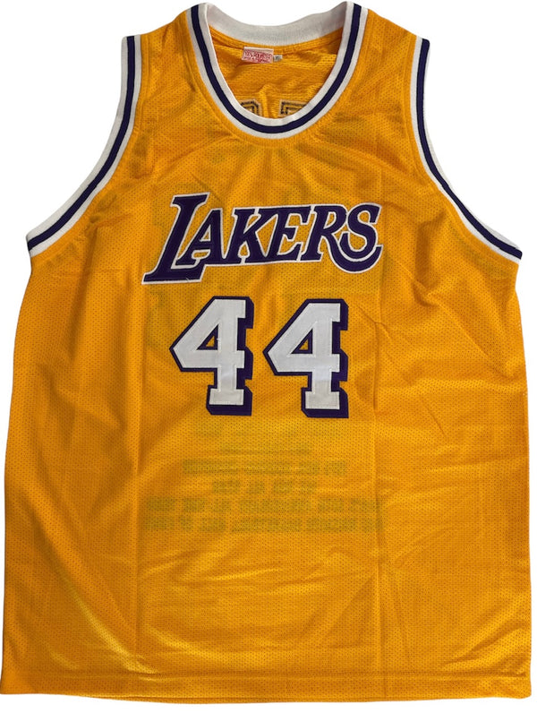 Jerry West Autographed Los Angeles Gold Custom Basketball Jersey