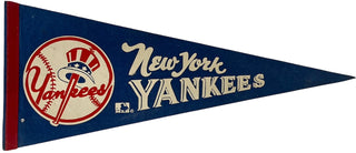 Vintage New York Yankess Blue Pennant Banner