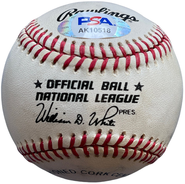 Don Drysdale Autographed Official National League Baseball (PSA)