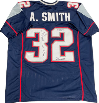 Antowain Smith "2x SB Champ, XXXVI & XXXVIII" Autographed New England Patriots Custom Jersey (JSA)
