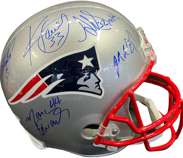 Super Bowl XXXVI Autographed New England Patriots Replica Helmet (JSA)