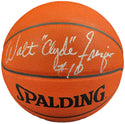 Walt Clyde Frazier Autographed Leather Spalding Basketball (JSA)