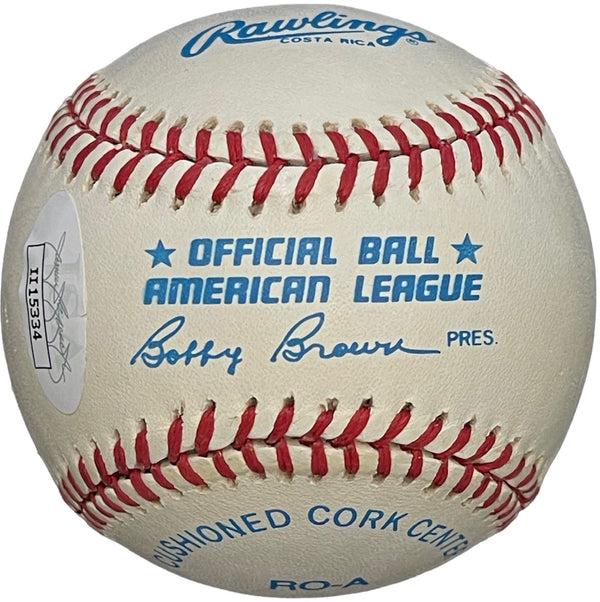 Tom Henrich Autographed Official American League Baseball (JSA)