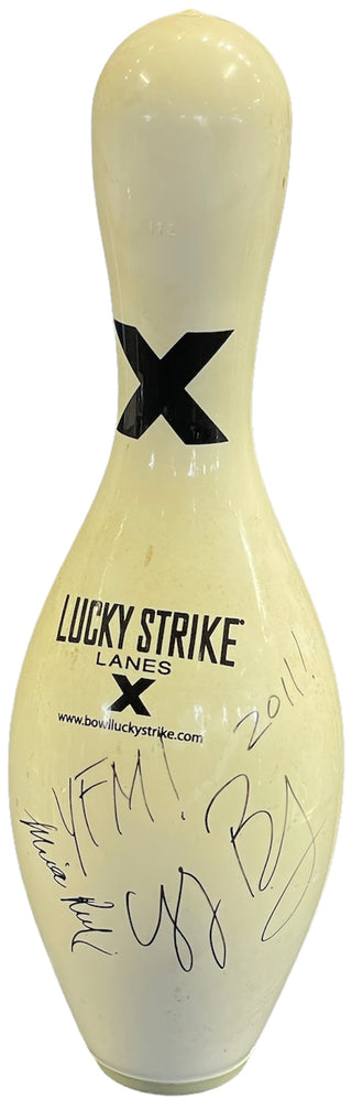 Young Berg & Mia Rey Autographed Lucky Strike Lanes Bowling Pin (JSA)