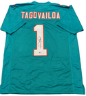Tua Tagovailoa Autographed Miami Dolphins Custom Jersey (BVG)