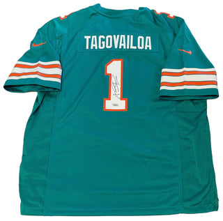 Tua Tagovailoa Autographed Miami Dolphins Throwback Jersey (Fanatics)