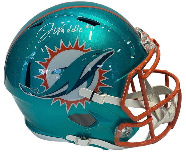 Jaylen Waddle Autographed Miami Dolphins Flash Full Size Helmet (Fanatics)