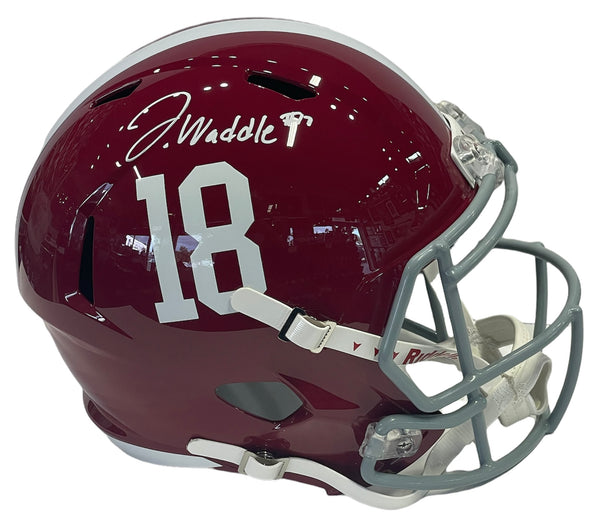 Jaylen Waddle Autographed University of Alabama Full Size Speed Helmet (Fanatics)