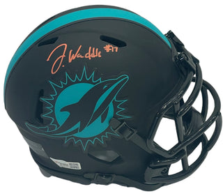 Jaylen Waddle Autographed Miami Dolphins Eclipse Mini Helmet (Fanatics)